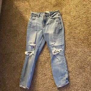 Abercrombie the skinny high rise curve love mom jeans